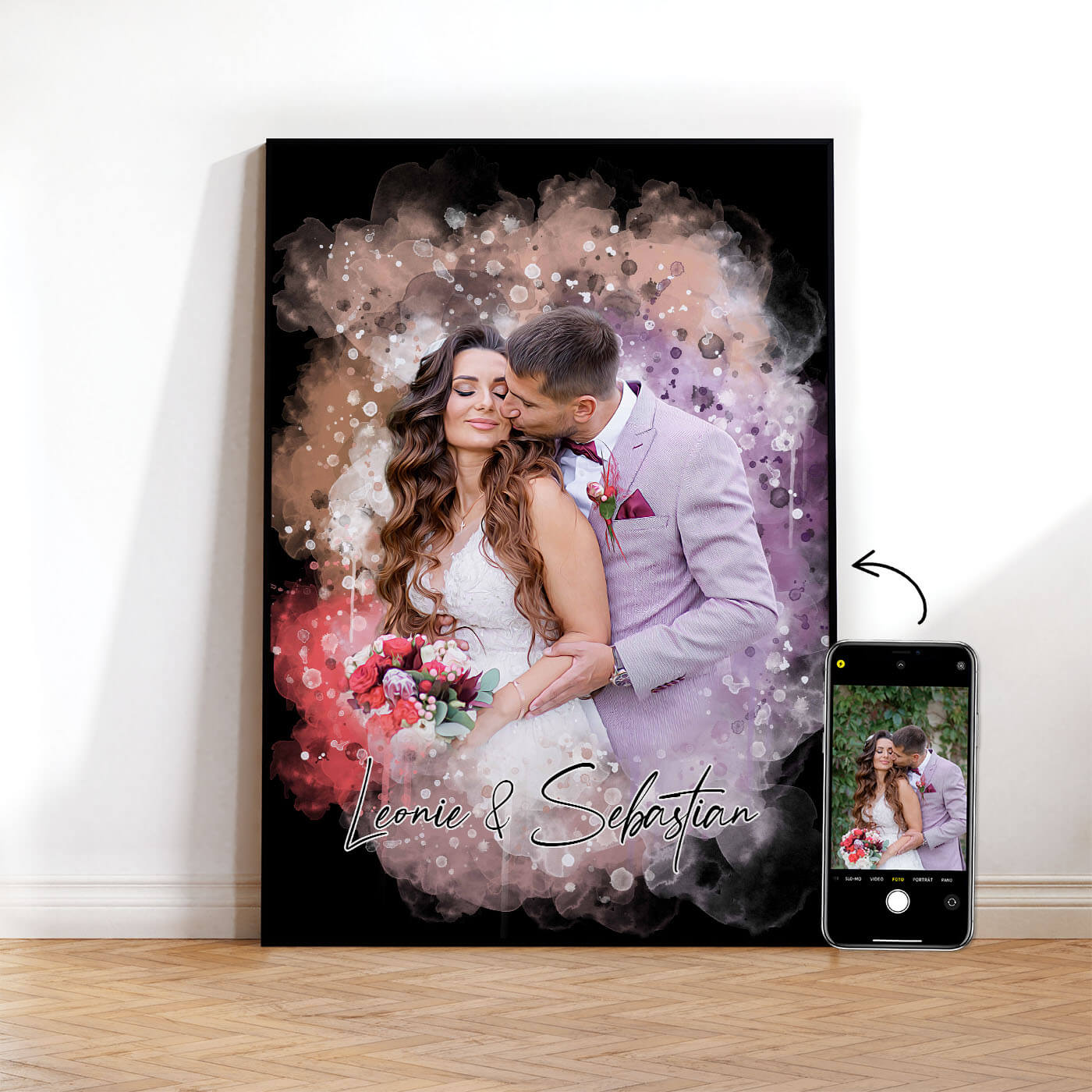 Personalisiertes Hochzeitsportrait